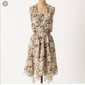 Leifsdottir silk handkerchief hem floral dress